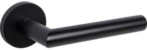 Ручка дверная FUARO SLR BARREL BL 24 чёрный тонкаая цинковая розета